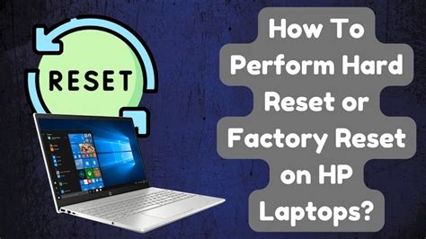 hp laptop reset not working