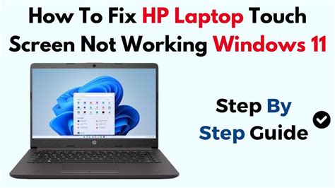 hp laptop touchscreen doesn't work