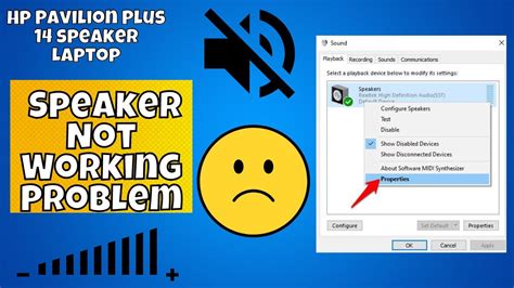 hp mini laptop speakers not working