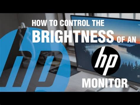 Hp Monitor Brightness Control