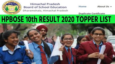 hpbose 10th result 2020 topper