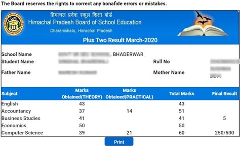 hpbose result 12th class 2021