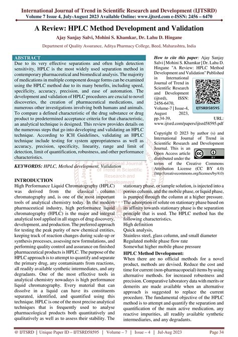 Hplc Method Development And Validation Review