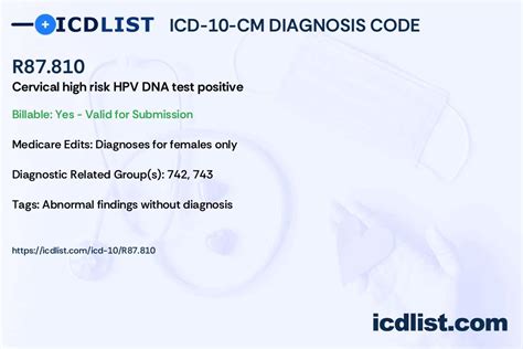 hpv positive icd 10