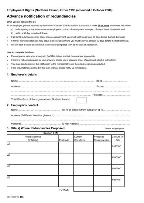 hr1 form northern ireland