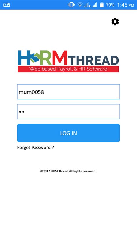 hrm thread login app