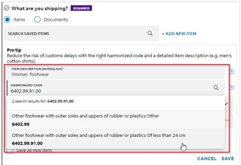 Hs Code List Fedex