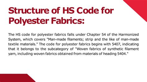 Hs Code Of Polyester Fabric