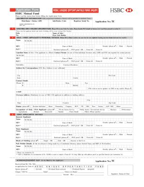 hsbc mutual fund india forms