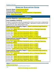 Hseep Exercise Evaluation Guide Template