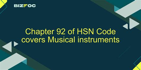 Hsn Code Of Musical Instruments