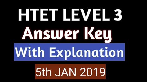 Here Htet Answer Key 2018 Level 3