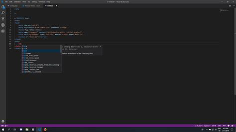 Html Autocomplete In Php Vscode