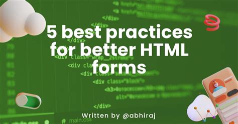 Html Best Practices Forms