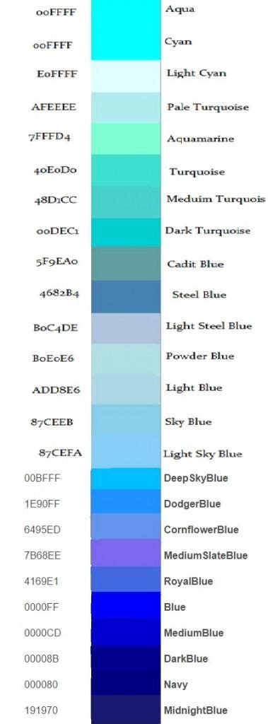 html blue font color code