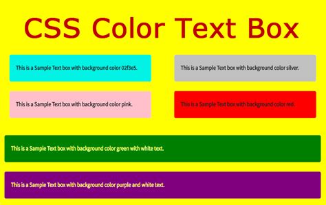 Html Color Background Of Text