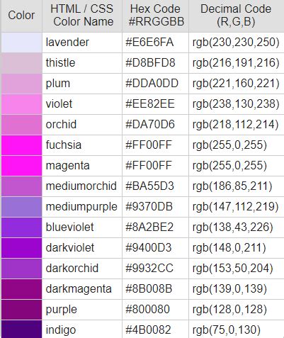 html color code blue violet