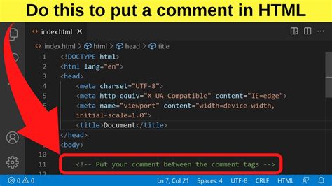 Html Comment Mark