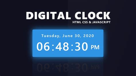 Html Digital Clock With Date