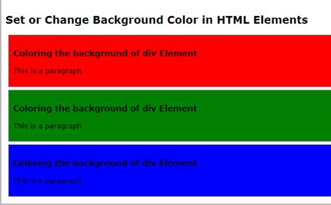 Html Div Style Background Color Javascript