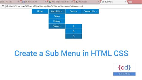 Html Drop Down Menu With Subcategories