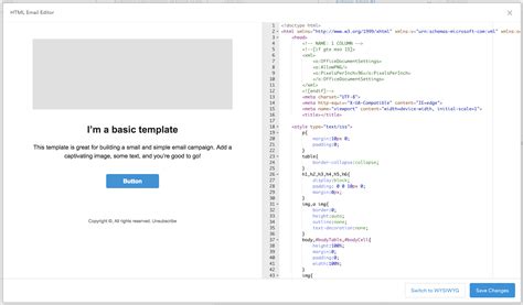 html email code editor