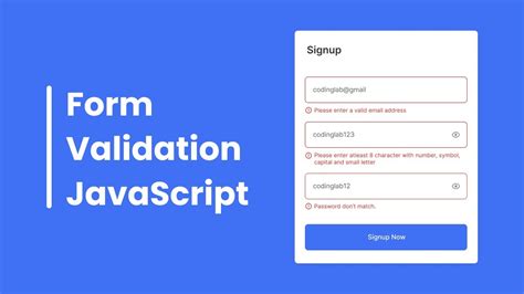 html form email and password