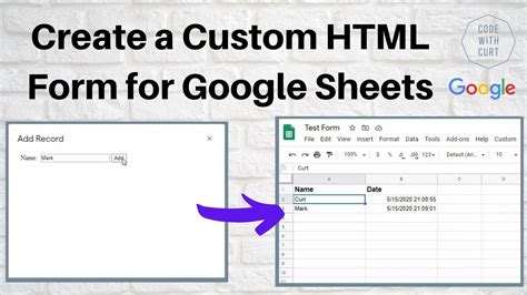 Html Form Google Sheets