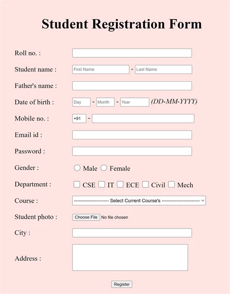 Html Form Zip Code
