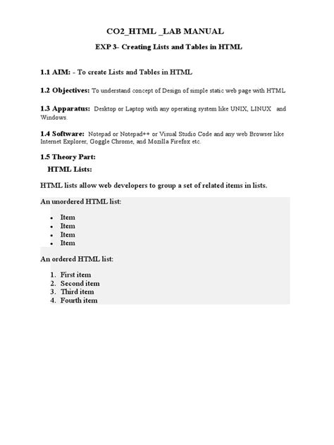 Html Lab Manual Doc
