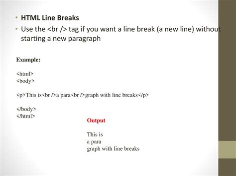 Html Line Break Auto