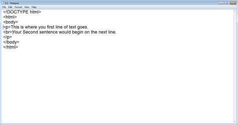 Html Line Break Code