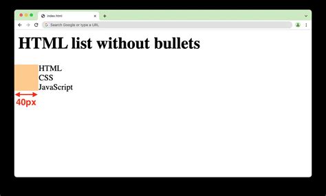 Html List Without Line Break