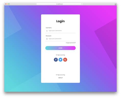 Html Page Login Template