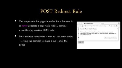 Html Post And Redirect