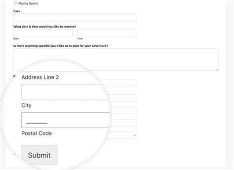 html postal code input
