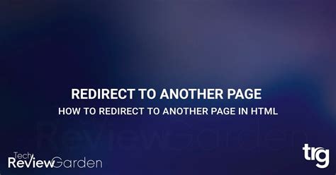 Html Redirect To Another Page