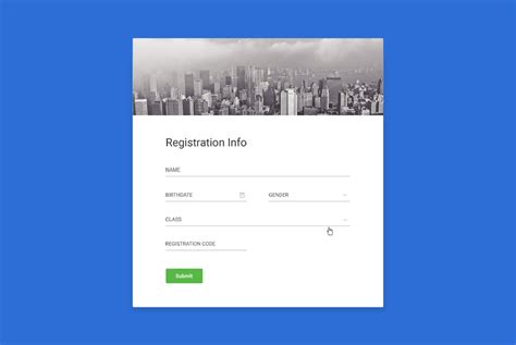 html registration form template bootstrap