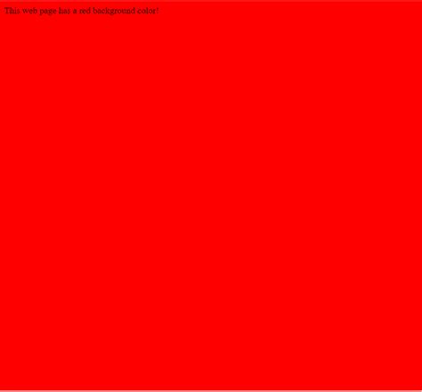 Html Style Background Color Red