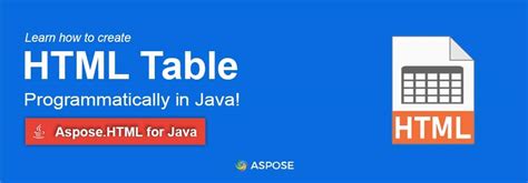 Html Table Generator Java
