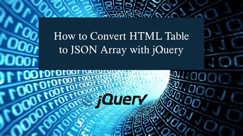 Html Table Json Array