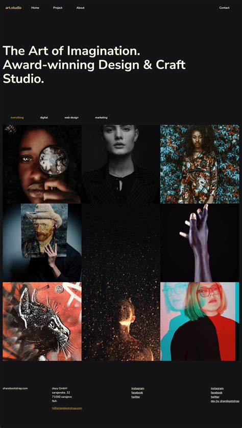 Html Template For Art