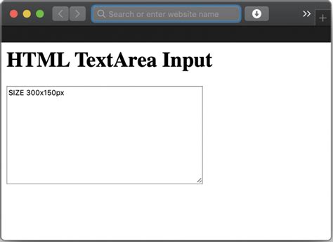 html text area code