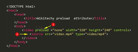 Html Video Tag Preload Attribute