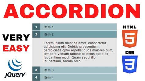 Html5 Accordion Example