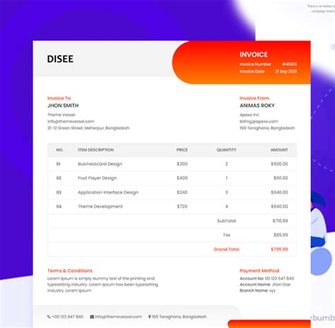 Html5 Invoice Templates