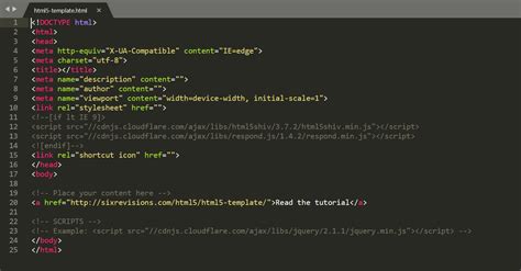 Html5 Template Editor