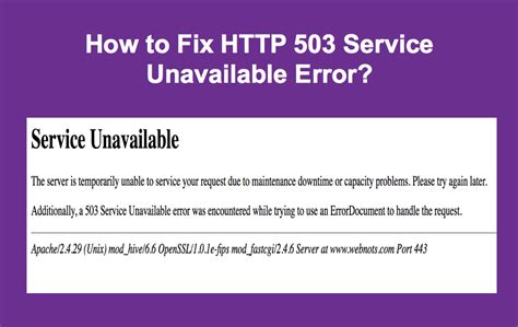 http status 503: server error