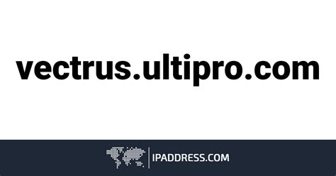 Https //Vectrus.ultipro.com Login