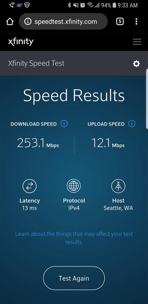 https xfinity speed test